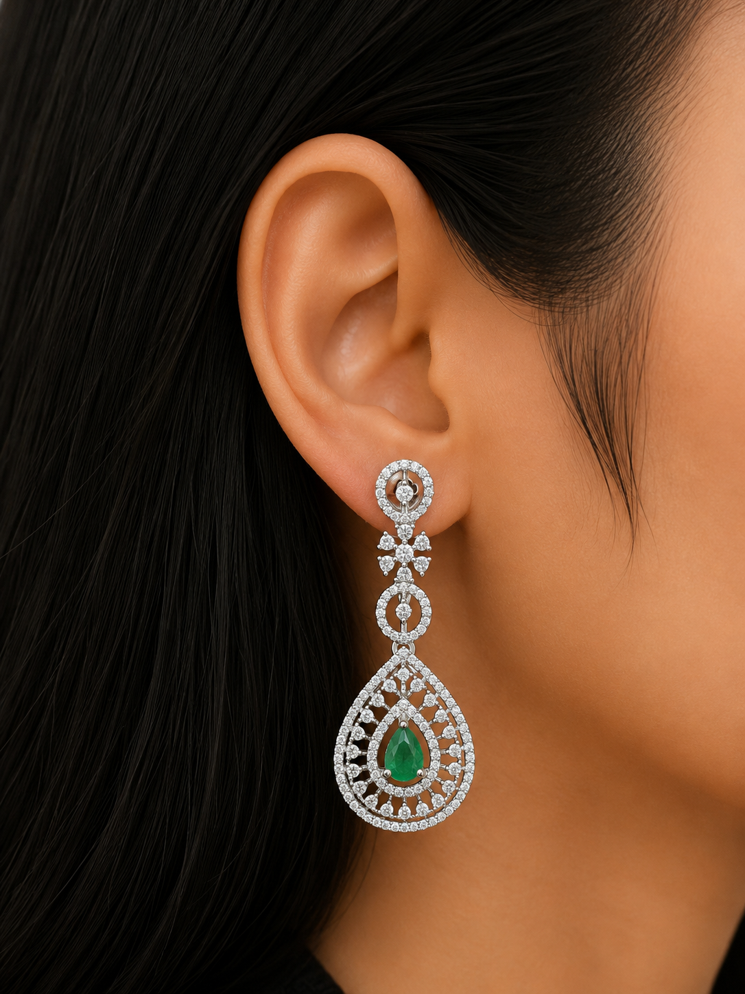 CELESTIAL EMERALD TEARDROPS