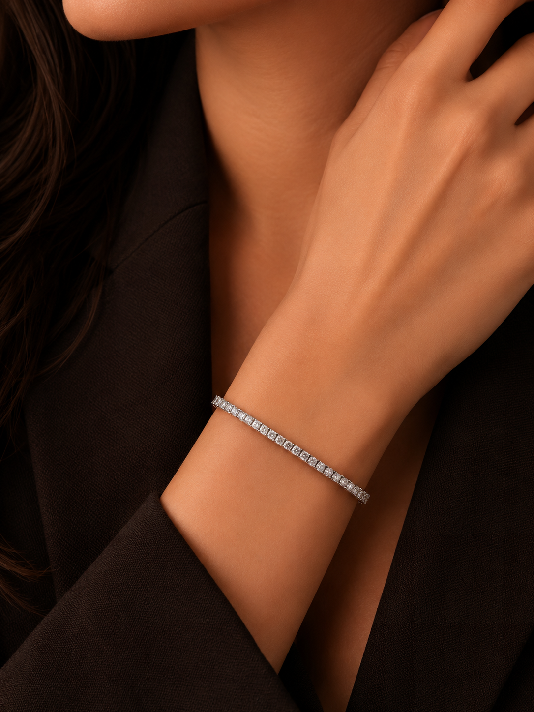 SILVER SOLITAIRE BRACELET