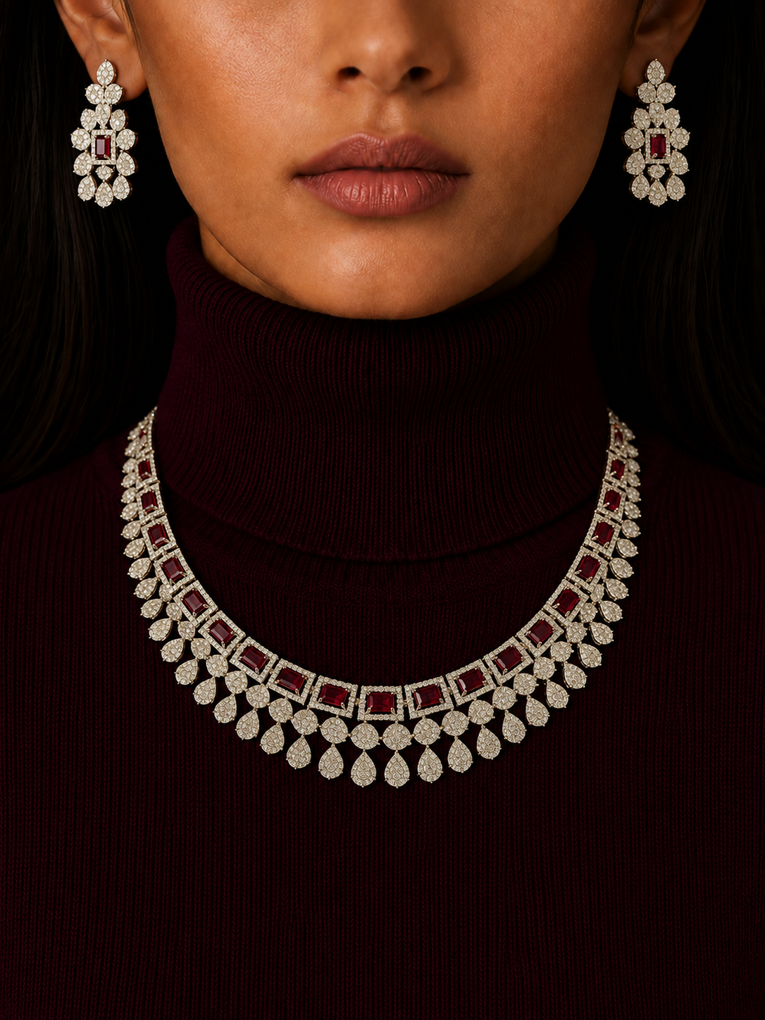 Scarlet Majesty Necklace Set