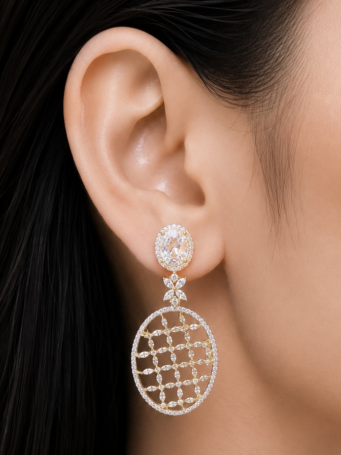 ROYAL TRELLIS DROP EARRINGS