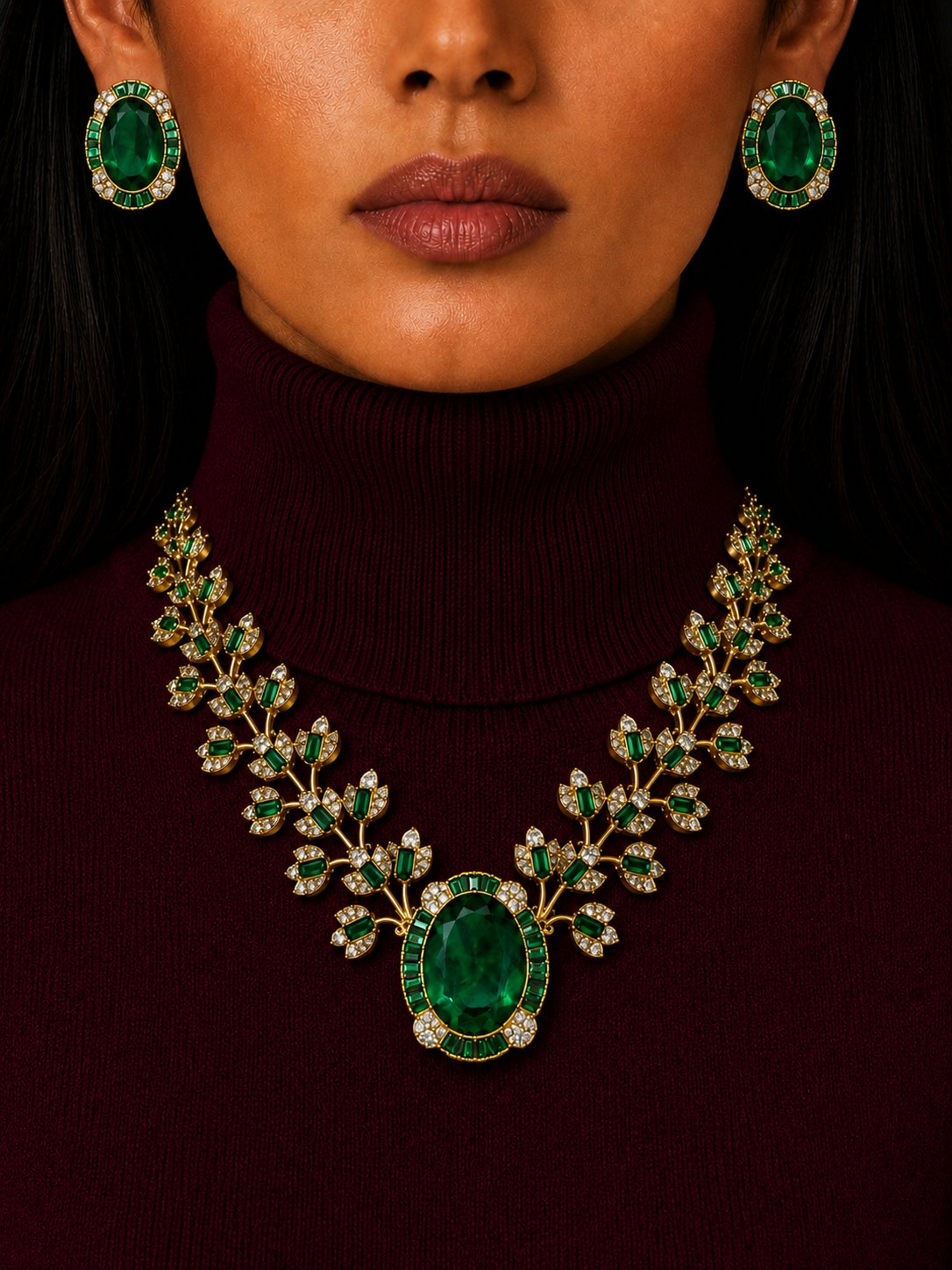 EMERALD MAJESTY NECKLACE SET