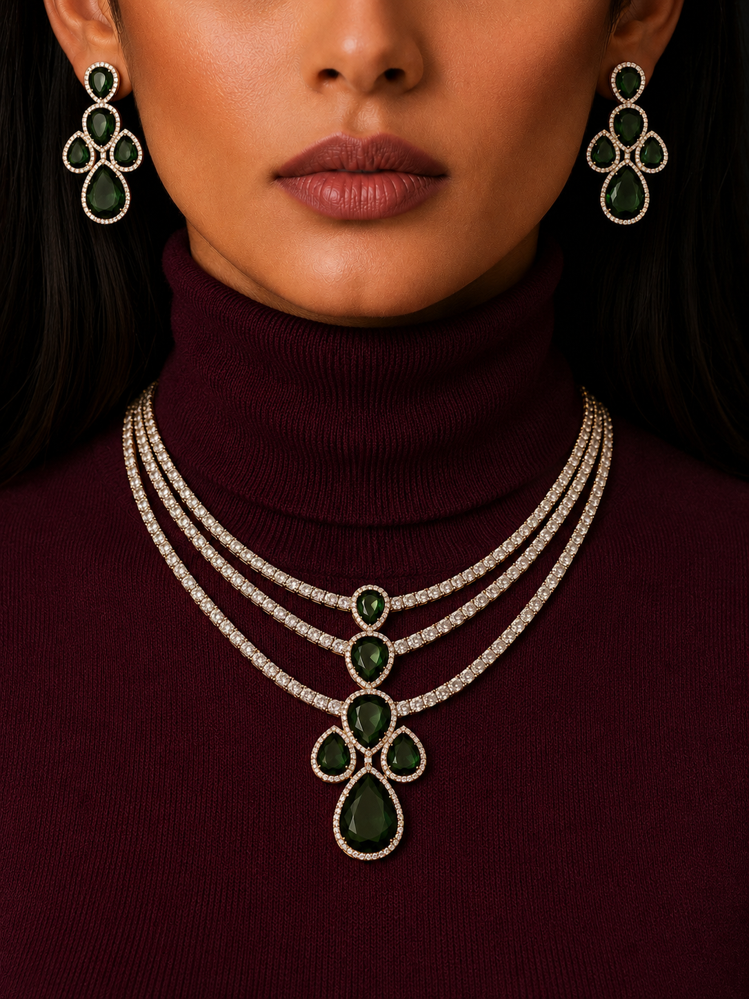 Emerald Royale Necklace Set