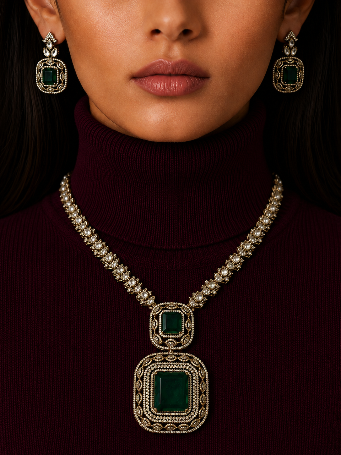 Emerald Stone Necklace