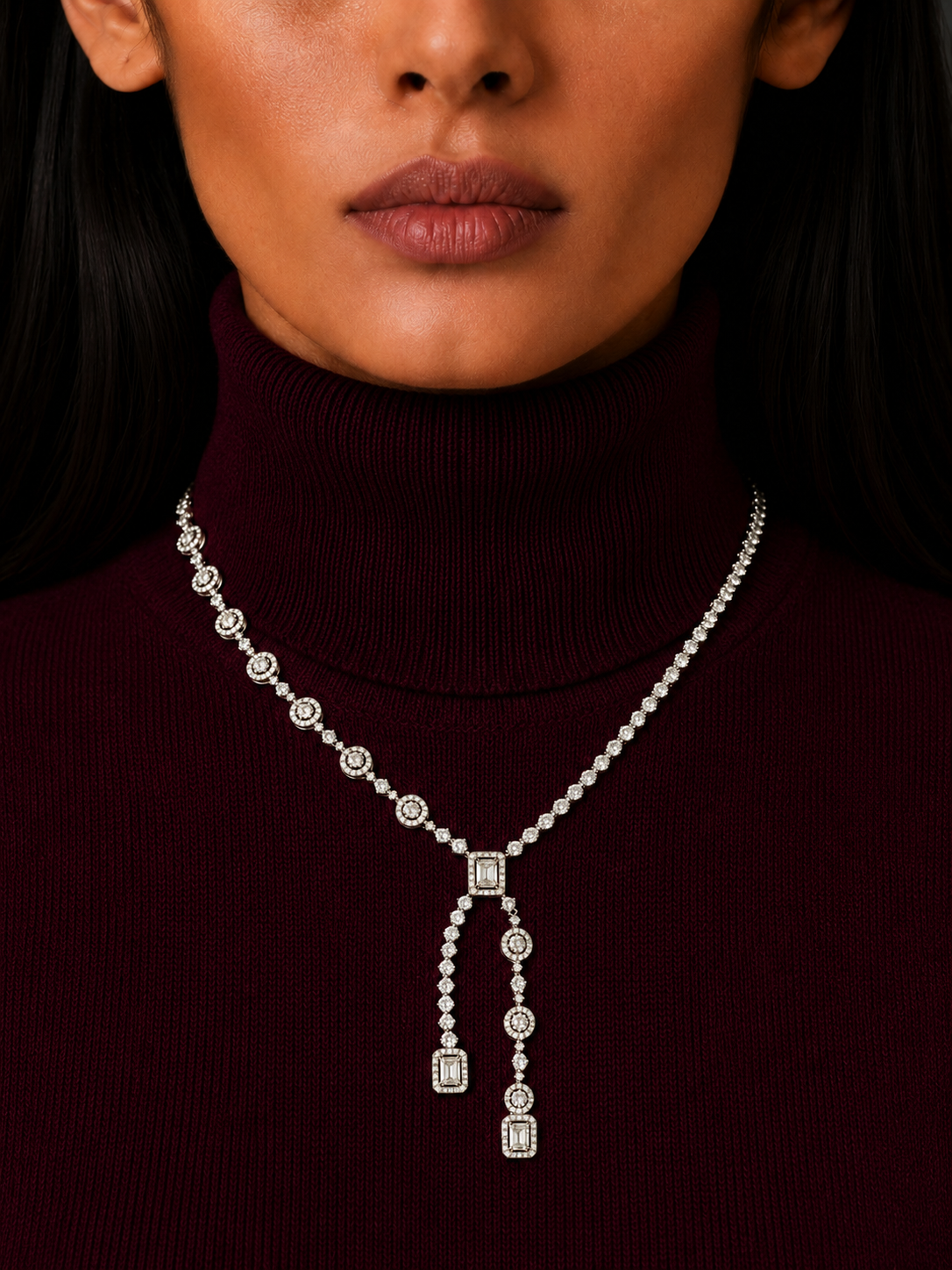 Celeste Diamond Lariat Necklace