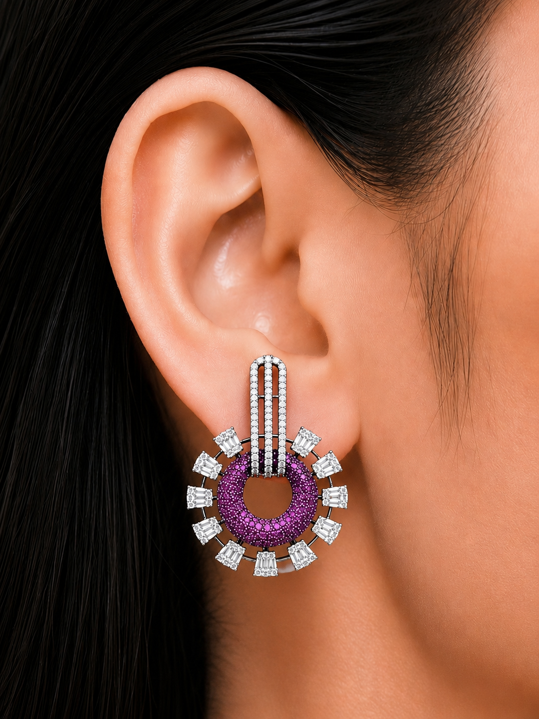 VELVET RUBY DROP EARRINGS