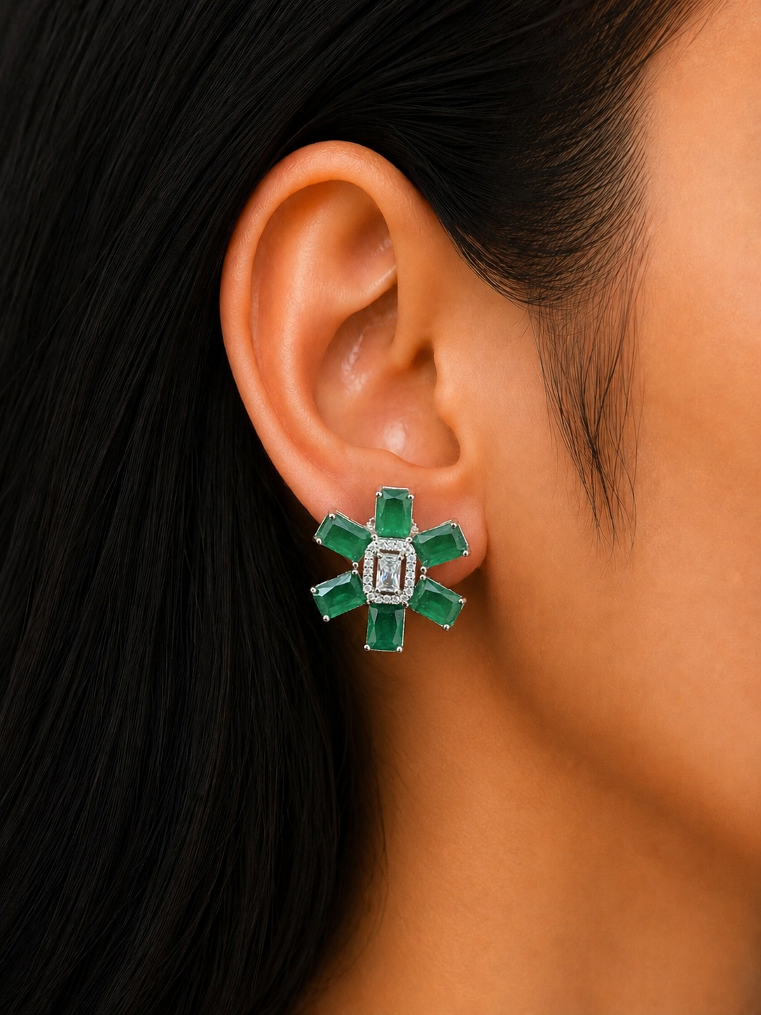 JADE BLOSSOM STUDS