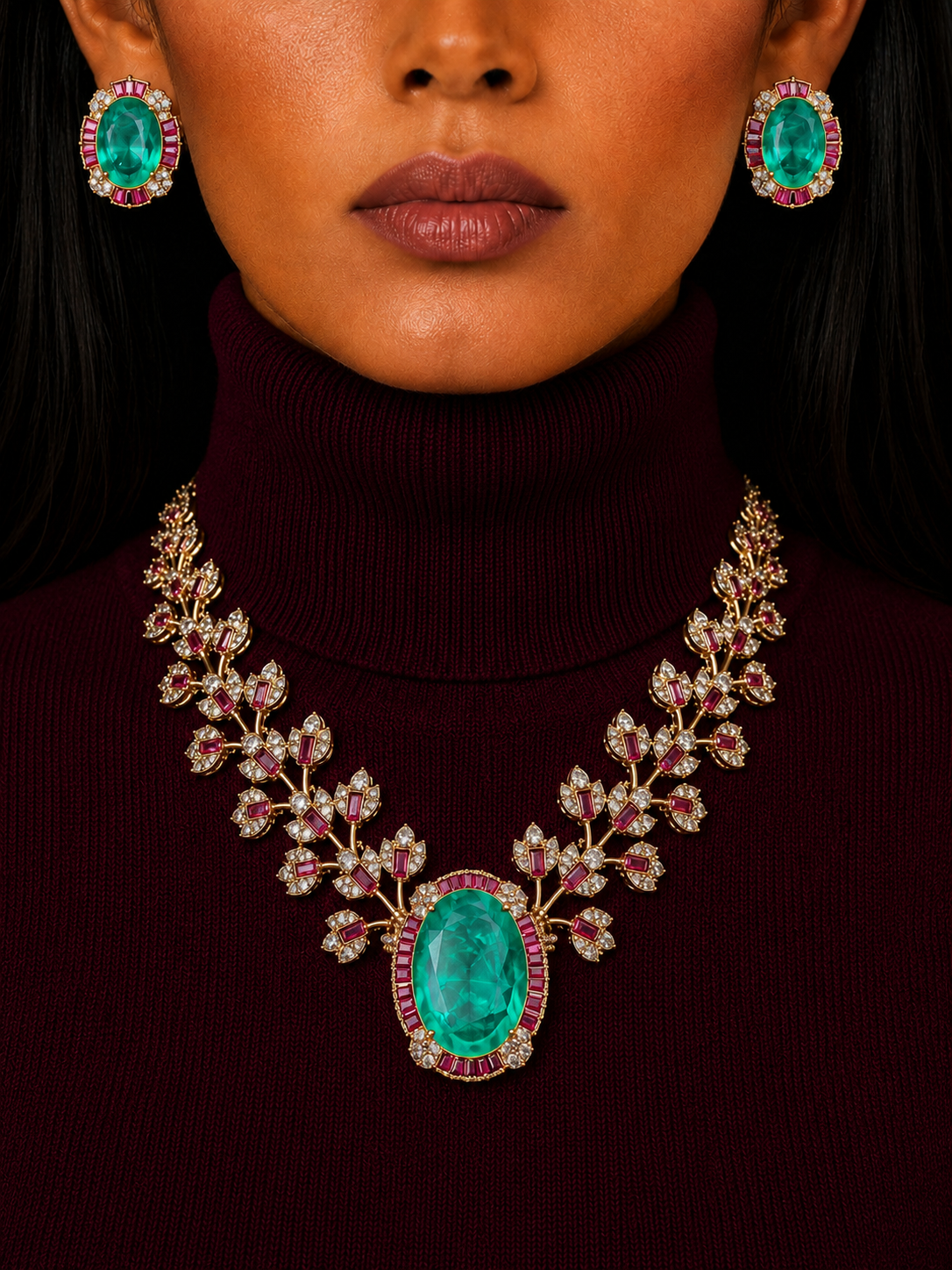 WATER BLUE MAJESTY NECKLACE SET