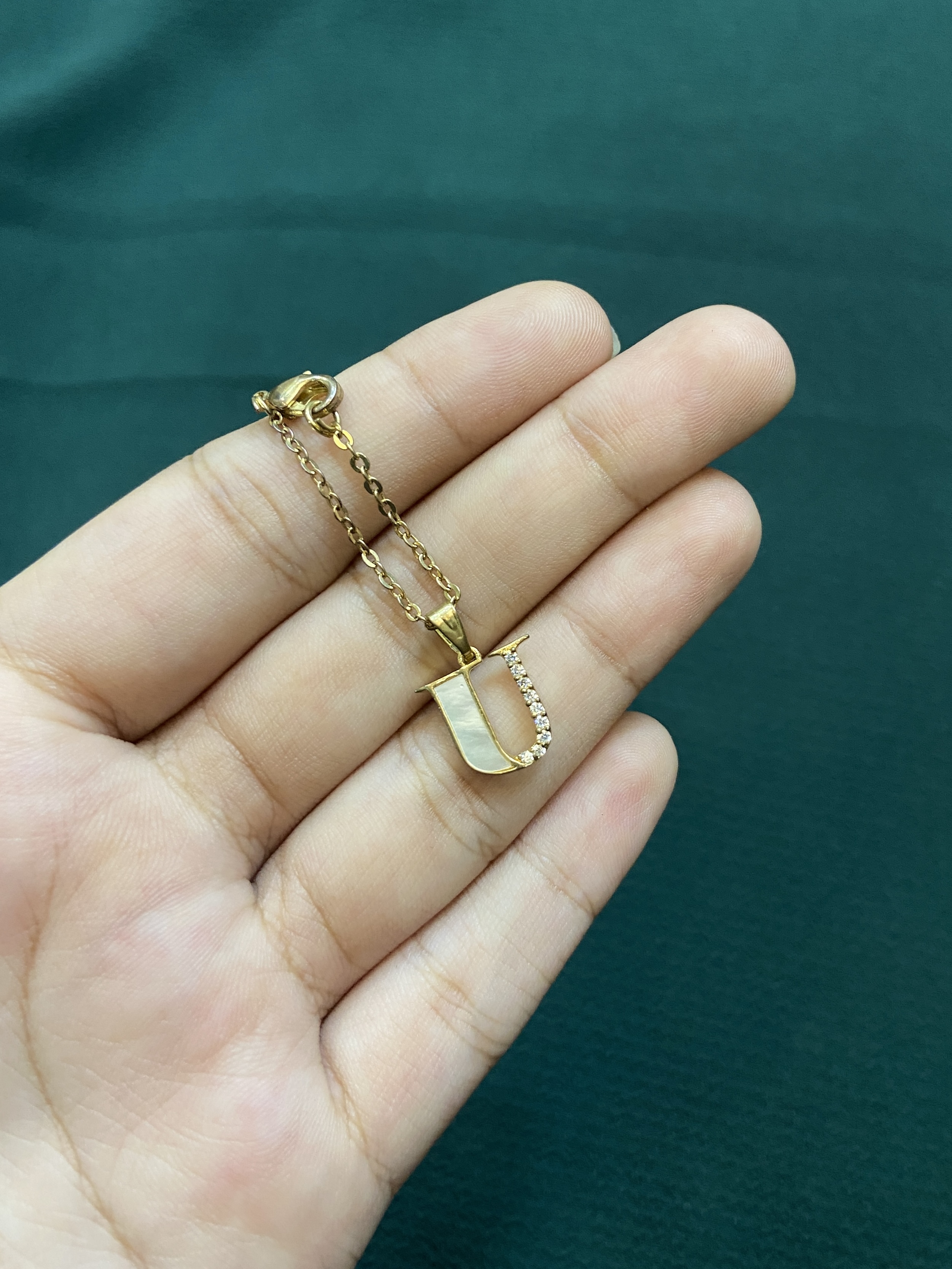 U INITIAL WATCH CHARM