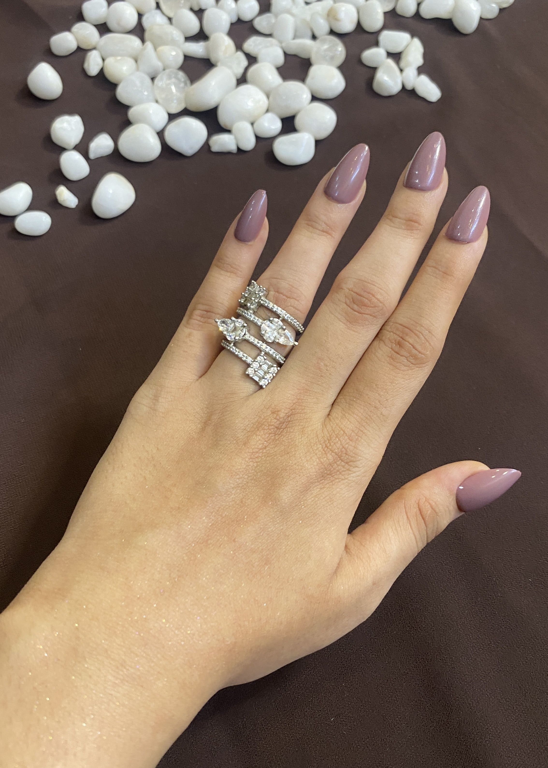 PEAR & SQAURE DIAMOND RING